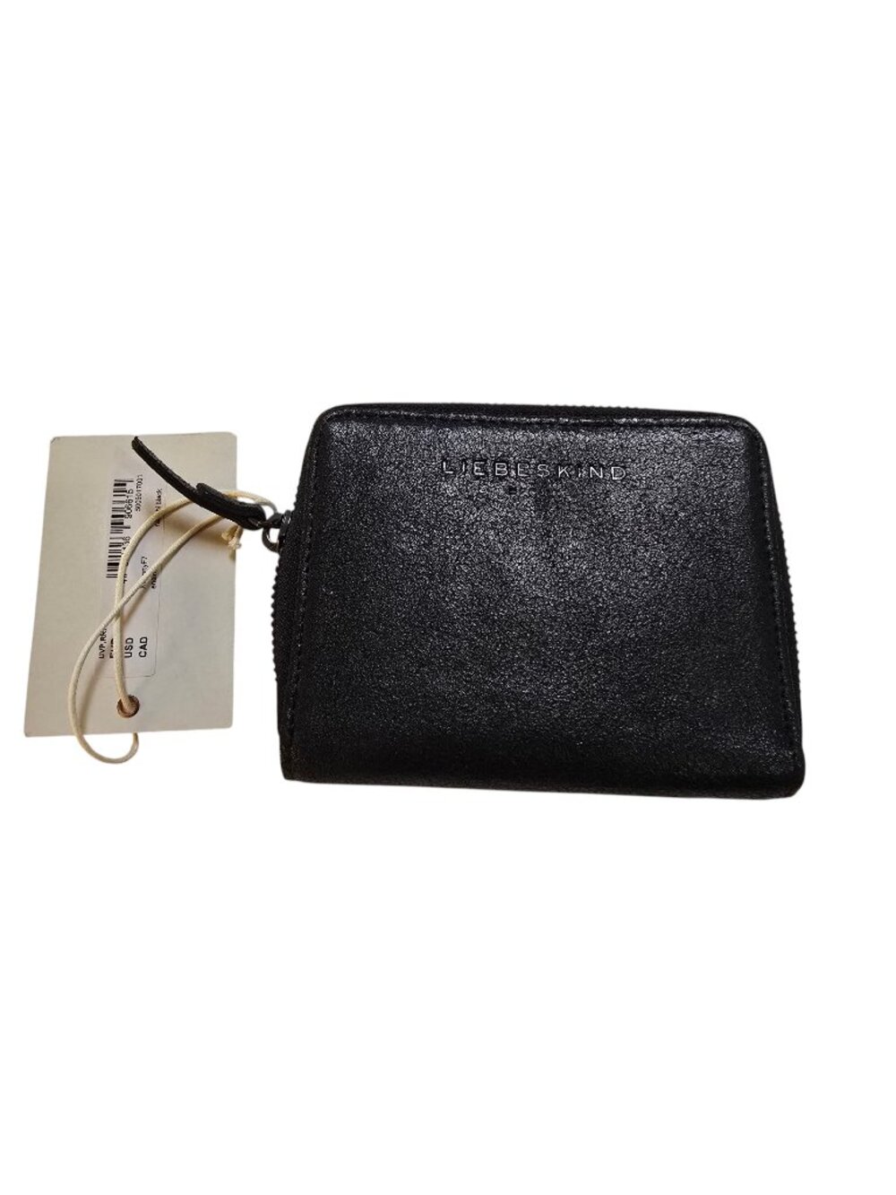 Liebeskind XConnyF7 Nairobi Black Zip Around Leather Wallet NWT